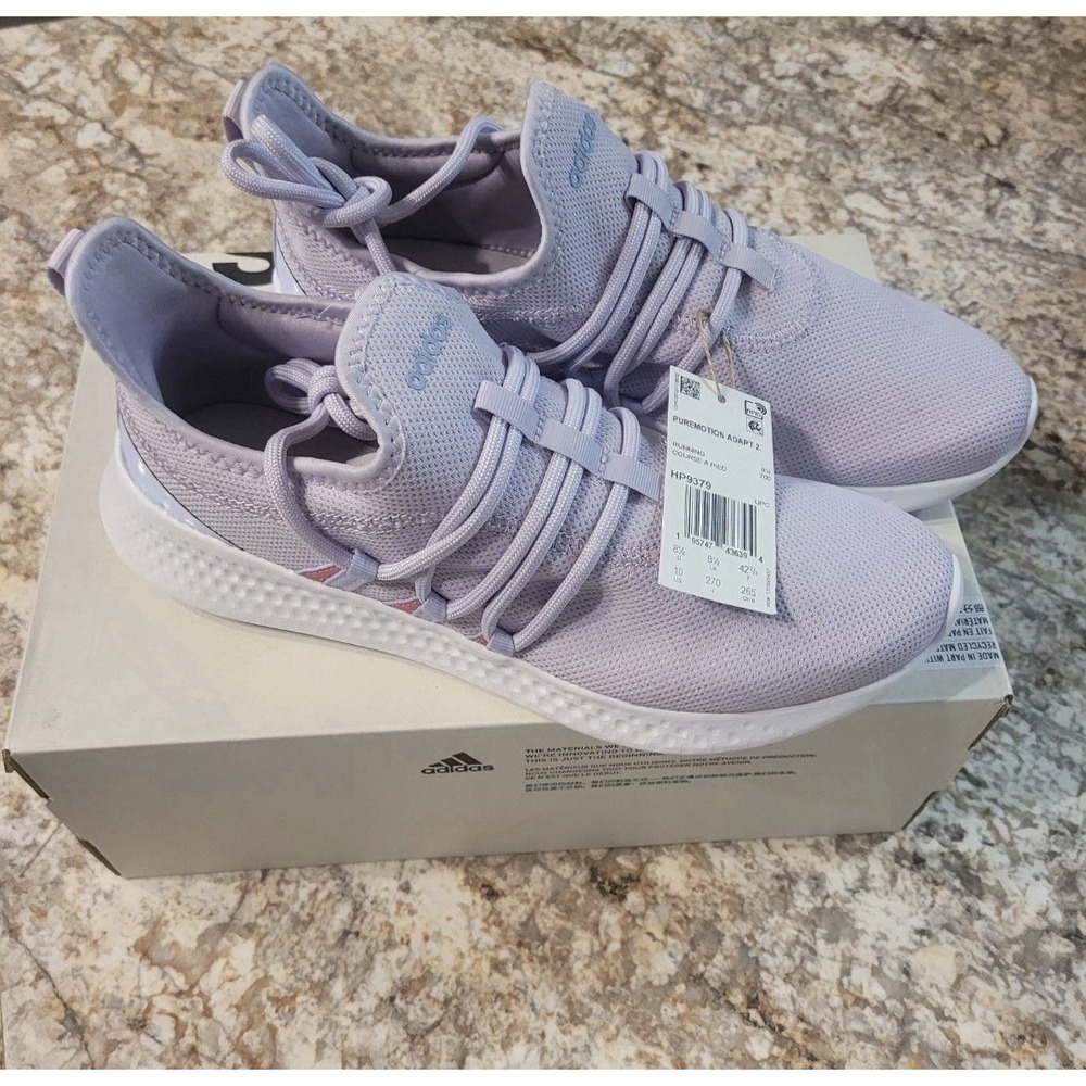 Adidas Puremotion Adapt 2.0 Womens Lavender Purple Running Shoes HP9379 Size 9.5